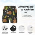 thumbnail image 5 of Balery Funny Sloths In The Forest Mens Swim Trunks Swim Shorts for Men Quick Dry Inseam Beach Shorts with Compression Liner Pocket-Medium, 5 of 9