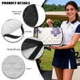 thumbnail image 6 of SEANATIVE Golf Cart Seat Covers with 4 Front Pockets, Fits for EZGO, Yamaha, Club Car, 2 Person Seats Golf Cart Accessories, Washable, 51.2 x 30.3 Inches, Butterfly Flower Violet Cream White, 6 of 7
