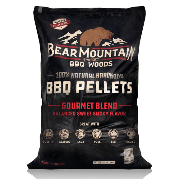 All-Natural Hardwood Smoker Pellets, Gourmet Blend BBQ Grill Pellets for Pellet Grills, Smokers and Outdoor Grills, 20 lb