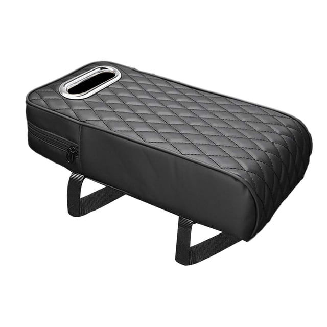 Almohadilla para reposabrazos multifuncional para consola central, funda protectora para reposabrazos de coche negro