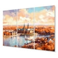 thumbnail image 2 of Designart "Sunny On Ottawa River Riverfront Bliss" German Metal Art Print Set, 2 of 5