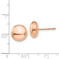 thumbnail image 2 of 14k Rose Gold Polished 10.5mm Button Post Earrings 10.5x10.5mm Wide Stud Earring for Women, 2 of 2