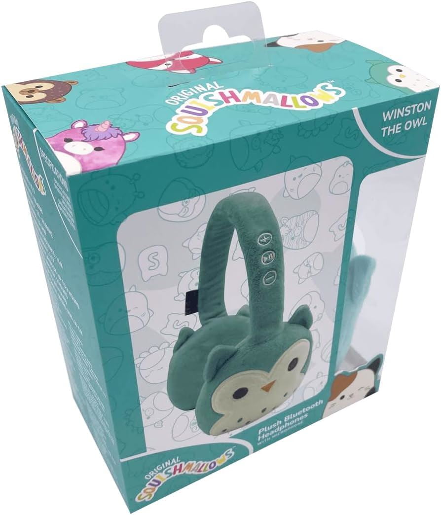 Squishmallows Plush Bluetooth Headphones with Microphone Winston The Owl - HMSQM-BT-WINSTON