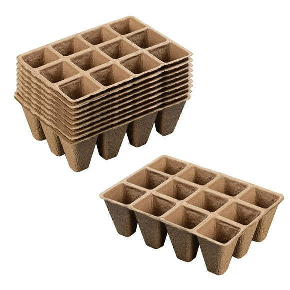 Rare Pearl 12 Cell Peat Pot Kit Seed Starter Tray Kit Environmentally Friendly B