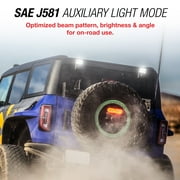 Type S Elevate 4 inch x 3 inch Flood Beam Pod Light Set with Harness Kit - DOT Compliant - 2,400 Total Raw Lumens, Waterproof, Die-Cast Off-Road Lights for Truck, Jeep, UTV, ATV, SUV, 2 Pack