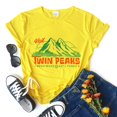 thumbnail image 2 of Harajuku Twin Peaks T-shirts women's clothing summer 2022 news Vintage Aesthetic Yellow T Shirt Casual O-neck Tshirts, 2 of 5