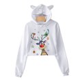 thumbnail image 2 of Sudaderas Navideñas Para Mujer, Sudaderas Recortadas Con Cuello Redondo, Moda Informal, Otoño Invierno, Estampado Navideño, Top de Manga Larga Odeerbi ODB198722, 2 of 5
