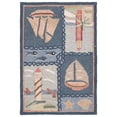 thumbnail image 2 of Safavieh Chelsea Dawson Geometric Wool Area Rug, Blue, 2'6" x 4', 2 of 11