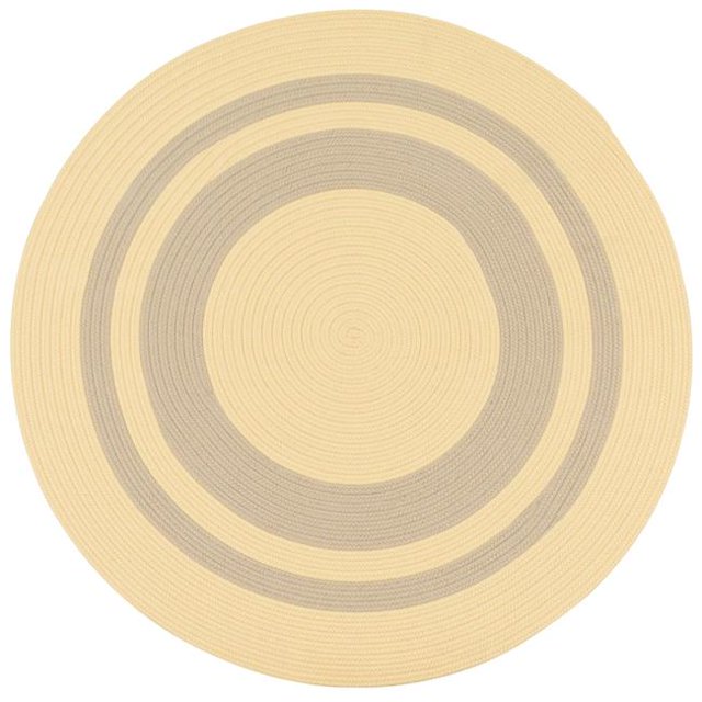 Colonial Mills Rug CN90R144X144 Coronado Round Braided Rug Yellow - 12 ft.