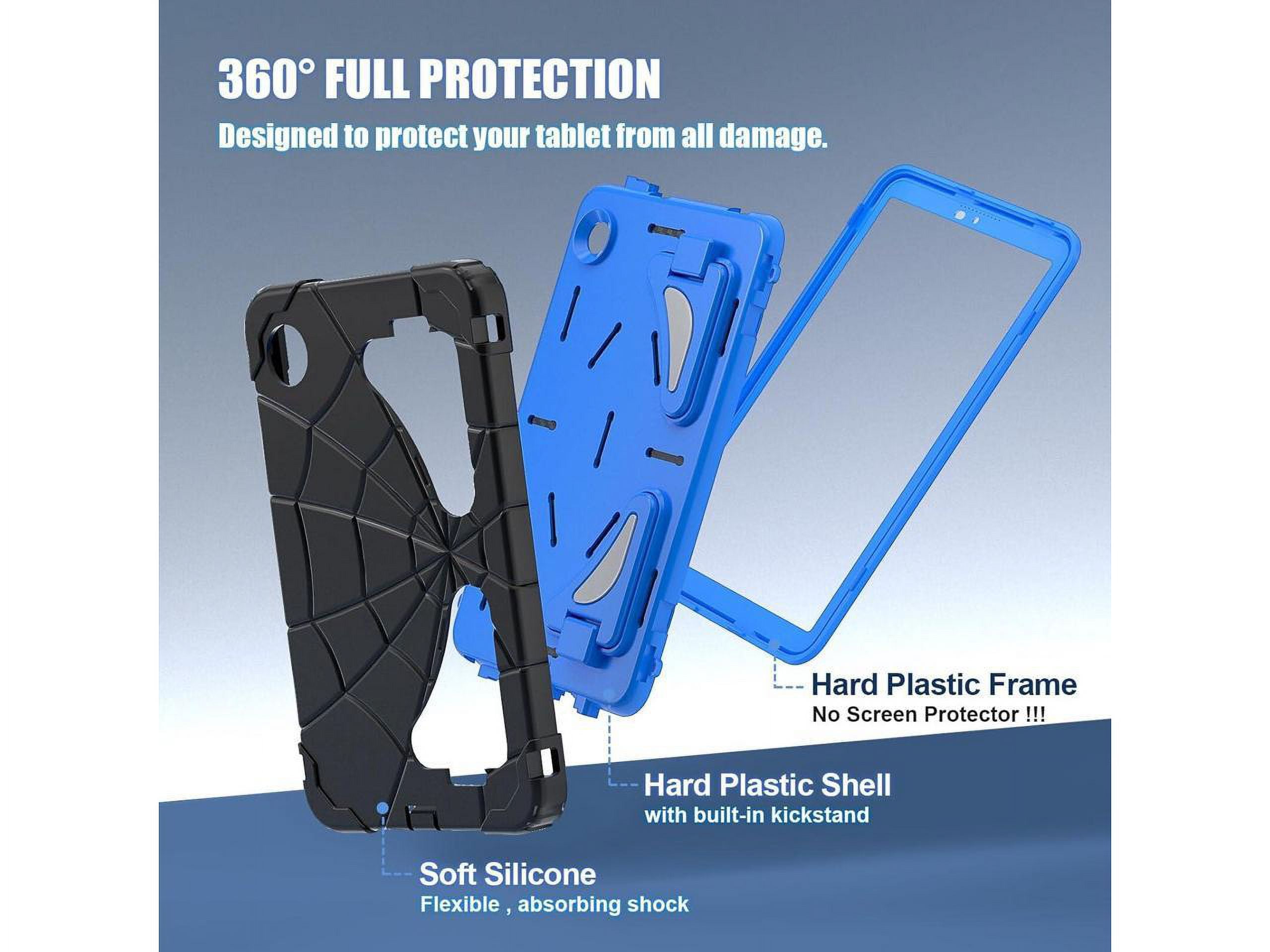 Case for Samsung Galaxy Tab A9 8.7 Inch 2023 Model SM-X110/X115/X117, Rugged Shockproof Cover with Stand, Shoulder Strap