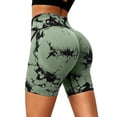 thumbnail image 3 of Breezora Womens High Rise Tie Dye Workout Shorts Belly Firming Compression Yoga Shorts Seamless Sporty Bottoms, 3 of 5