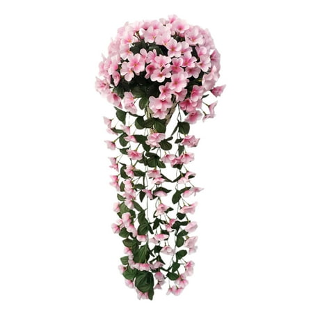 Gmogad Silk Flower Bouquet Fence - 5.9in Wide Artificial Plant Screen for Courtyard Stairs - No Maintenance Decorative Wall Panel