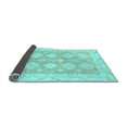 thumbnail image 2 of Ahgly Company Indoor Square Abstract Light Blue Modern Area Rugs, 5' Square, 2 of 4