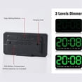 thumbnail image 2 of Reloj de pared digital, 9,5 pulgadas, despertador LED con dígitos grandes, alarma dual, para sala de estar, dormitorios, decoración de aulas, 2 of 5