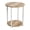 Coastal Oak, variant on Household Essentials 2-Tier Round Low Side Table, Faux Gray Slate