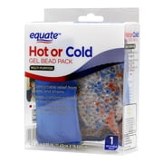 (2 pack) Equate Reusable Multi-Purpose Gel Bead Pack 4.5 x 7.75 for Hot or Cold Therapy