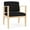 Black, variant on Amherst Wood Reception Waiting Oversize Guest Chair / Natural Wood / Blue