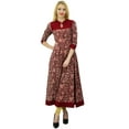thumbnail image 4 of Phagun Women Ethnic Top Dress Designer Kurta Cotton Floral Anarkali Kurti Tunic, 4 of 7