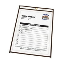 C-Line Shop Ticket Holders, Stitched, Both Sides Clear, 75", 9 x 12, 25/BX