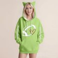 thumbnail image 3 of cocolona Womens Hoodies Fall Winter Long Sleeve Drawstring Hooded Sweatshirts Fashion Casual Loose Football Print Tops with Pockets, 3 of 4