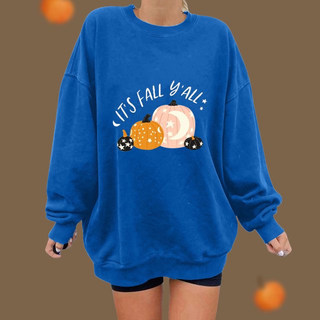 ICHUANYI Clearance Dama Clásico de Halloween impreso círculo con mangas largas camiseta deportiva suelta ICHUANYI WER202308170043