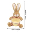 thumbnail image 3 of Rabbit Plush Toys Bunny Easter Baskets Filler Plush Plushie Easter Stuffed Animals Easter Party Favors Gift Pink - 26x18x11cm, 3 of 8