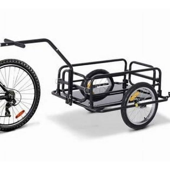 OverPatio Bike Cargo Trailer, Steel Bicycle Cart, Quick Release Scooter Sports, Black