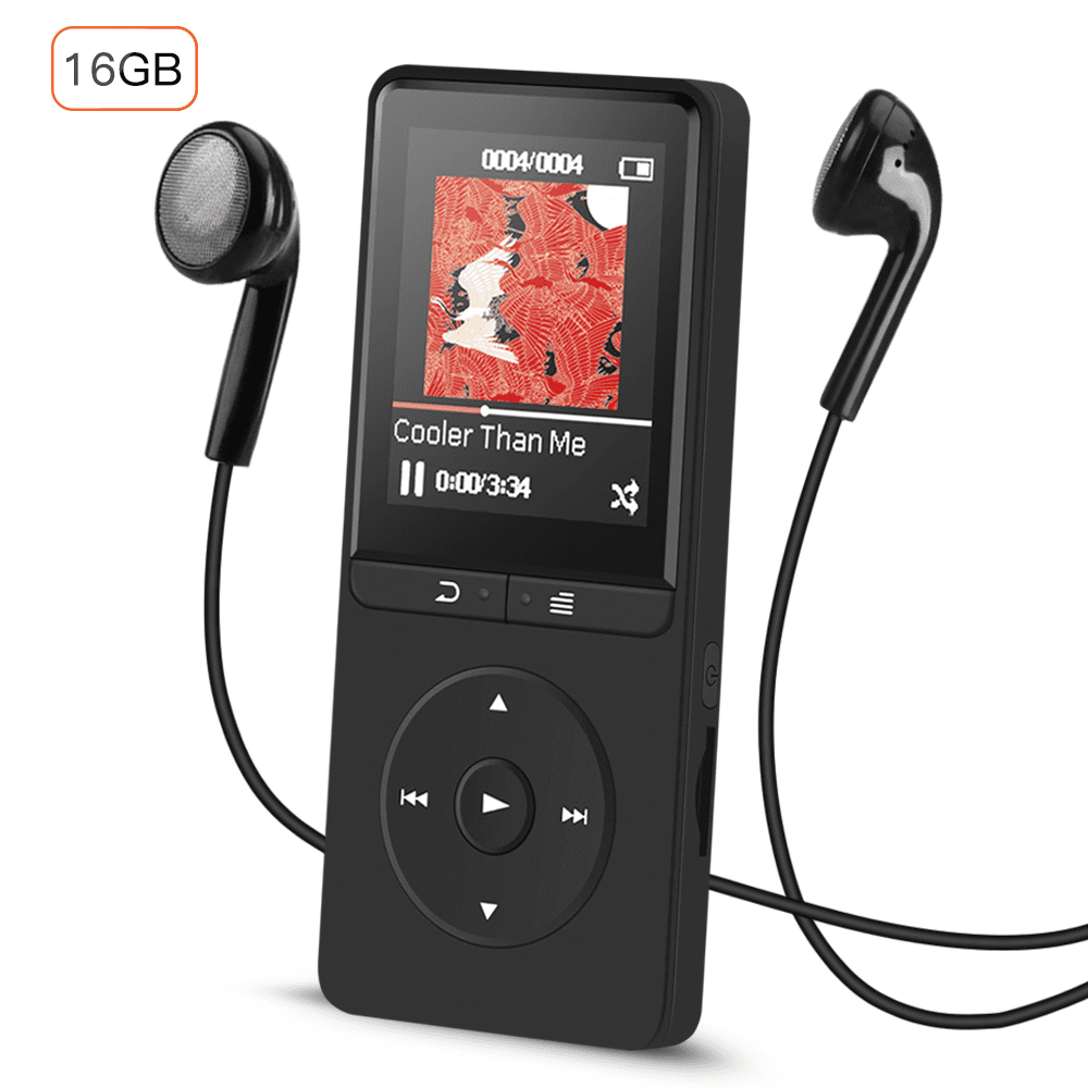 AGPTEK 16GB MP3 Player with FM Radio/Voice Recorder, 80 Hours Playback and Expandable Up to 64GB