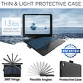 thumbnail image 5 of Typecase iPad Keyboard Case with Touch for 10.2 inch iPad 9th Gen 2021, 8th Gen 2020, 7th Gen 2018, iPad Air 3 & iPad Pro 10.5 - Backlight Wireless Keyboard Case with Pencil Holder (Black), 5 of 11