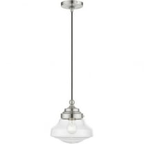 1 Light Mini Pendant in Nautical Style-15 inches Tall and 9 inches Wide-Brushed Nickel Finish Bailey Street Home 218-Bel-4828742