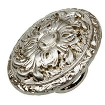 GlideRite 2 in. Old World Ornate Oval Cabinet Knob, Satin Nickel