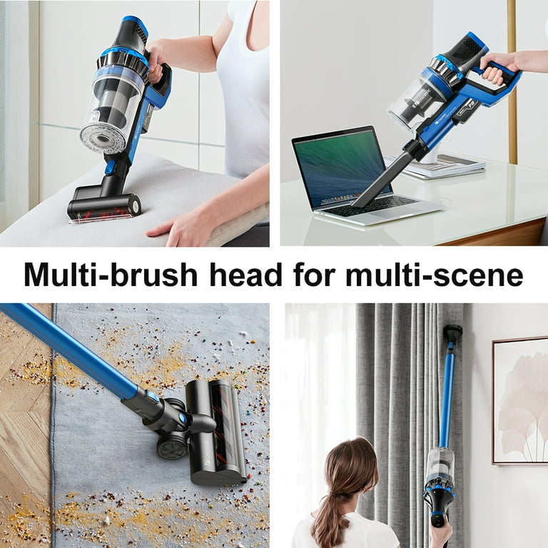  Proscenic P10 Cordless Vacuum Cleaner, 22000Pa Powerful, LED  Touch Screen, 4 Adjustable Suction Modes, Removable Battery, 4-in-1  Handheld for Carpet Hard Floor Car Pet Hair, Blue