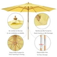 thumbnail image 6 of Yescom 13FT Large Outdoor Patio Umbrella UV30+ Wood 8 Rib Pole for Table Beach Yard Garden Wedding Deck Cafe Pool yellow, 6 of 9