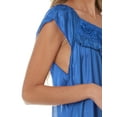 thumbnail image 6 of Ezi Satin Nightgowns for Women - Soft & Breathable Knee-Length Night Gowns - Adult Womens Nightgown M - Plus Size,M,Light Blue, 6 of 9