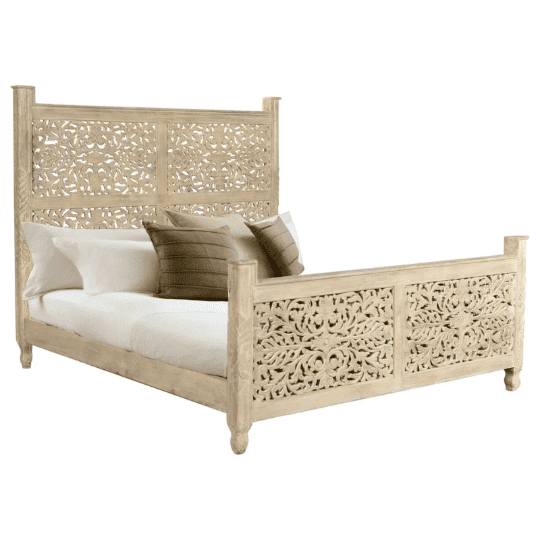 Carved Wood King Bed Carved Wood King Bed, Hand Carved King Size Bed Frame