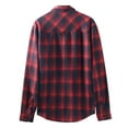 thumbnail image 4 of YueHuiYing Men Casual Loose Lined Thicker Plaid Button Pocket Long Sleeve Turn-Down Collar Shirt Jacket, 4 of 9