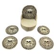thumbnail image 3 of Skull Coaster Set (6 Coasters) Collectible Skeleton Gothic Decoration, 3 of 5