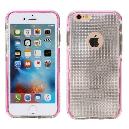 Hybrid Pink Bumper Clear Glitter For iPhone SE 5S 5 Advanced Ultra Shock Proof Lightweight case Drop Protective Case Cover TPU Case Shock Absorb Enhanced Bumper Case Dual Layer Designer