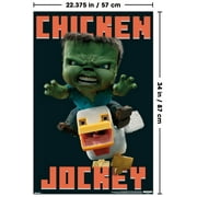A Minecraft Movie - Chicken Jockey Wall Poster, 22.375 x 34