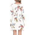 thumbnail image 3 of Aiyino Women Casual Swing Dresses Beach Cover up Loose Long Sleeve Midi Dress with Pocket, 3 of 5