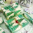 thumbnail image 6 of AUR Christmas Wrapping Paper - Mini Roll - 17 Inch x 16.5 Feet - Gold Print Christmas Tree Wrapping Paper for Xmas Holiday, Party Celebration, 6 of 14