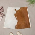 thumbnail image 4 of Cowhide brown and white Mini Skirt novelty in clothes Woman short skirt skirts for women, 4 of 7
