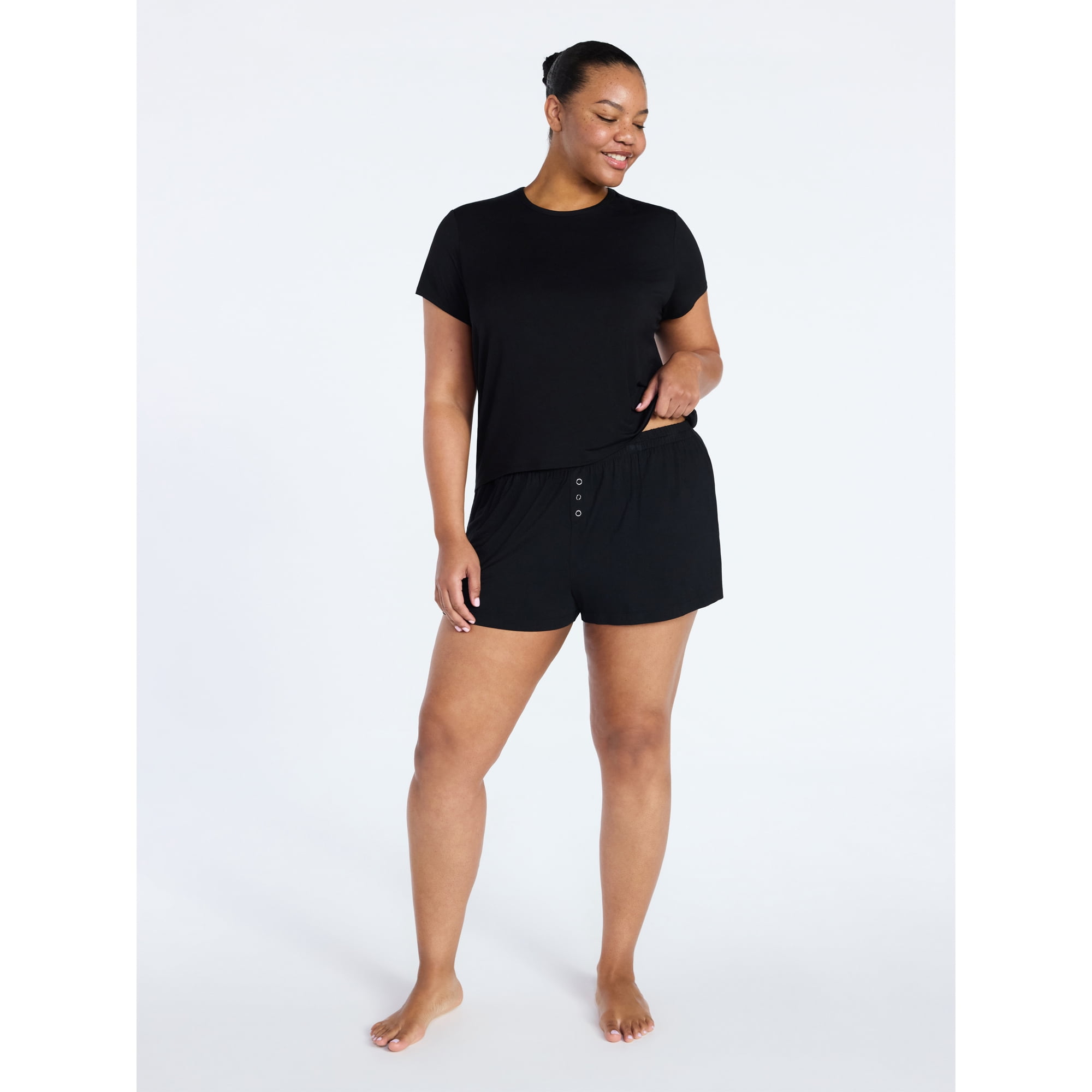 Joyspun Women's Sleepwear Modal Pajama Shorty Shorts, 2.5 in Inseam, Sizes S-3X
