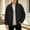 Black, variant on Solid Color Raglan Sleeves With Elastic Closure Men's Versatile Stand Up Collar Jacket For Daily Use Coffee S