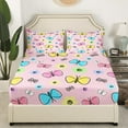 thumbnail image 3 of Erosebridal Floral Butterfly Sheet Set Twin,Kawaii Cute Bedding Sets Twin Size,Super Cozy Bed Sheets Twin,Teenager Bedroom Decor,3pcs, 3 of 7