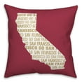 thumbnail image 2 of Creative Products Red California Go Team 16 x 16 Spun Poly Pillow, 2 of 3