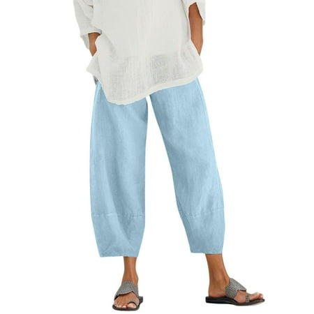 

Larisalt Womens Dress Pants Women s Comfy Pajama Pants Casual Drawstring Palazzo Lounge Wide Leg Pants Sky Blue 3XL