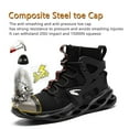 thumbnail image 2 of Men's Indestructible Steel Toe Work Boots Outdoor Boots Safety Army Shoes, 2 of 5