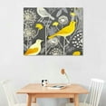 thumbnail image 2 of Nawypu  Yellow Gray Wall Art Canvas Flowers Birds Wall Decor for Living Room Bathroom Abstract Modern Floral Large Posters Print Artwork Framed Hang Pictures for Home Decorations, 2 of 4