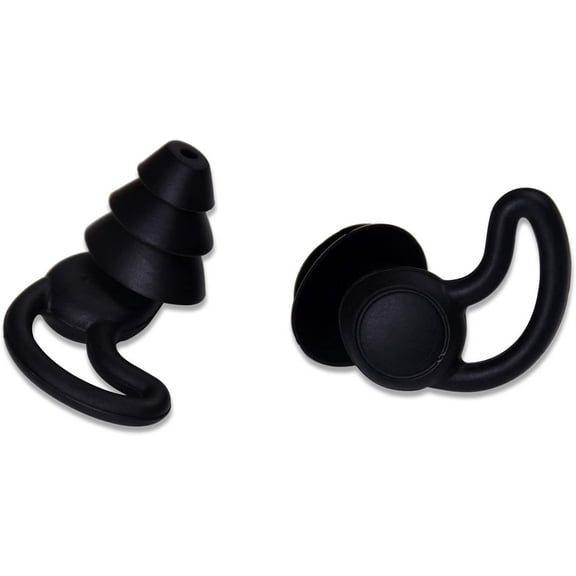 Portable Hearing Protection Ear Plugs for Concerts, oise Reduction Earplugs Reusable Swimming Sleeping Silicone Silent Ear Plugs for Work, Studying Black